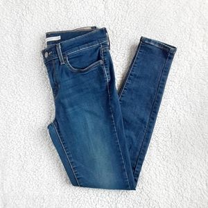 LEVI'S 710 Super Skinny Darkwash Mid Rise Denim Jeans Size 27 / 26